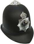 Black British Bobby Policeman Hat Cop Fancy Dress Accessory