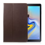 Samsung Galaxy Tab A 10.5 skyddshölje syntetläder stående - Kaffe