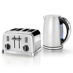 Cuisinart Style Frosted Pearl Multi-Temp Kettle & 4 Slice Toaster Breakfast Set