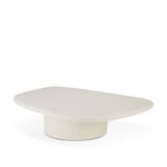 Ethnicraft - Elements Coffee Table - Microcement - Off White - Pebble Shape 134 x 96 x 30 - Sofabord - Tre farget - Stein