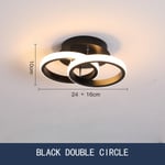 LED-lampa takljus SVART DUBBEL CIRKEL DUBBEL CIRKEL Black Double Circle-Double Circle