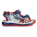 Geox J Sandal Android Boy, Blue Red, 2.5 UK