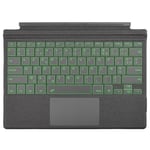 Rii Surface Pro Clavier Français pour Microsoft Surface Pro 7 Plus/Pro 7/6/5/4/3, Clavier sans Fil Bluetooth, Type Cover avec Pavé Tactile et Batterie Rechargeable, 7 Couleurs Rétroéclairées, Gris