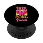 Beer Pong Queen Beer Pong Girl PopSockets Adhesive PopGrip