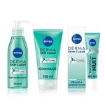 Routine Anti-Imperfection NIVEA Derma Skin Clear: Gel nettoyant, Gommage, Soin exfoliant quotidien nuit