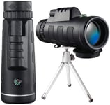 YUIOLIL Gift 40X60 HD Moncular, Telescope with Smartphone Holder and Tripod BAK4 Prism Suitable for Bird Watching Adults, Camping and Gifts