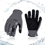 Vgo... 1 paire de gants de travail d'hiver, gants de sécurité chauds pour temps froid, gants de mécanicien légers, écran tactile, étanches (NB7581FLWP)