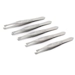 5 PCS Eyebrow Hair Removal Tweezers - 8.8CM Straight Flat Tip Ladies Makeup Tool