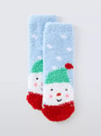 John Lewis Kids' Fluffy Snowman Slipper Socks, Multi