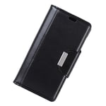 Mipcase Flip Phone Case with Magnetic Buckle, Leather Phone Cover with Card Slots and Wallet, Shockproof Kickstand Phone Shell for Sony Xperia XA2 Ultra (Black)