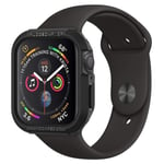 SPIGEN Rugged Armor Apple Watch 4/5/6/7/8/SE (44/45mm) Skal - Svart Svart