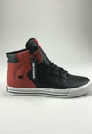 Supra Vaider Shoes Trainers Black/red Brand In Box In Size Uk 4,5,7,8,9