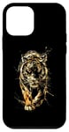 iPhone 12 mini Gold Tiger Traditional Asian Art Ink Gold tiger Case