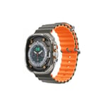 Devia Deluxe Sport6-armbånd for Apple-klokke 42mm / 44mm / 45mm / 49mm - grå / oransje