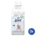 3x Lenor Adoucissant 575 Ml. Concentré 25 Mesureurs Sensitive Fabriqué en Italie