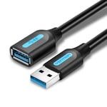 Câble Rallonge USB 3.0 2M Câble Extension 5Gbps Mâle A vers Femelle A,Compatible avec Clavier,Souris,Clé USB,Hub USB,Disque Dur Externe,Imprimante,Scanner,Appareil Photo,Webcam(Q922)