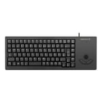 Cherry G84-5400LUMEU-2 Ultra Slim Keyboard with Trackball - Black