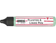 Kreul 49826-Pluster & Liner Pen Mint, 29 ml Peinture Pluster pour Effets 3D Lors de la décoration et de l'ornementation, Set de 29 Pièces