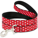 Buckle-Down Minnie Mouse Laisse pour Chien Motif à Pois Longueur 1,8 m Largeur 3,8 cm