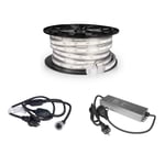 LED-list / Arbetsbelysning AGGE 230V - 1500 lm/m, 15 m, 1 st + Nätsladd + Powerbank