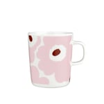 Marimekko - Unikko mugg 25 cl white light pink chestnut - Kaffekoppar - Sami Ruotsalainen - Flerfärgad