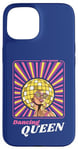 Coque pour iPhone 15 Rétro 70s 80s Funky Disco Ball Afro Queen Diva Vintage