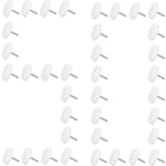 Ahlsen 50pcs Patin Glisseurs pour Meuble Tampon Pied Teflon a Clouer avec Vis Patin Chaise 20mm Quincaillerie du Meuble pour Protege Pied a Clouer de