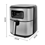 Digital Air Fryer 8 L Oven Low Fat Healthy Cooker Oil Free Fry Rotisserie Chips