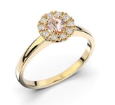 Festive Annabella morganit halo-diamantring 14-598-028M-KK-HSI1