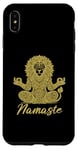 Coque pour iPhone XS Max Namaste Lion avec mandala amusant pour le yoga et la méditation