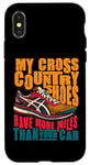 Coque pour iPhone X/XS Mes chaussures de cross-country ont plus de milles pour