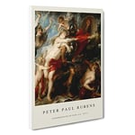 Big Box Art Consequences of War Peter Paul Rubens Canvas Wall Art Framed Picture Print, 30 x 20 Inch (76 x 50 cm), Exhibition