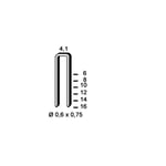 20 000 agrafes stanox TK-08 - 4,1 x 8 x d. 0,6 x 0,75 mm - 6TK081 Alsafix 8