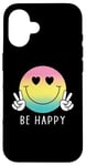 Coque pour iPhone 16 Chemise Be Happy Heart Eyes Smile Face Peace Happy Face Love