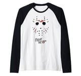 Friday The 13th Jason Hockey Mask Raglan Baseball Tee