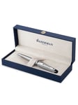 Waterman Expert Ballpoint Pen | Stainless Steel with Chrome Trim Medium Nib with Blue Ink Refill Gift Box