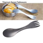 titanium alloy Spoon CookwareUltralight Spork Cutlery Fork EDC Outdoor tool