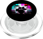 Ensemble de batterie Glitch - Amateur de batterie vintage PopSockets PopGrip pour MagSafe