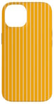 Coque pour iPhone 14 Jaune moutarde rayé féminin Esthétique Preppy Stripes