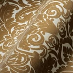 Architects Paper Castello 335832 33583-2 Non-Woven Wallpaper Luxury Classic Baroque 10.05 m x 0.52 m Brown Cream Made in Germany