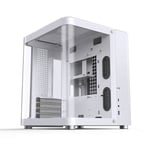 Jonsbo TK-1 2.0 Micro-ATX Case, Tempered Curved Glass - White