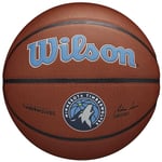 Wilson Basketball, Team Alliance Model, MINNESOTA TIMBERWOLVES, Indoor/Outdoor, Mixed Leather, Size: 7