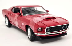 Nex 1/24 - Ford Mustang BOSS 429 1969 Dark Red Diecast Scale model car