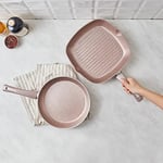 KARACA Biogranite Induction Pan Set, 2 Piece, Rose Gold