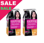 L'Oreal Casting Creme Gloss 100 Black Hair Color 2-Pack