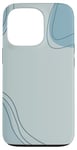 Coque pour iPhone 13 Pro Couleur neutre minimaliste bleu clair sarcelle et turquoise