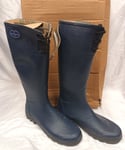 Le Chameau Lisiere DA Womens (UK 8) Wellies Boots Wellington Lace (Blue) - NEW