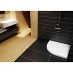 Receveur de douche en acrylique blanc - semi circulaire R55 - quanti - 100 x 100 - blanc