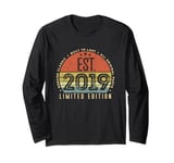 Est 2019 Limited Edition 6th B-day Vintage 6 Year Old Long Sleeve T-Shirt