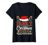 Womens Family Christmas 2024 Matching Squad Santa Women Men Kids V-Neck T-Shirt